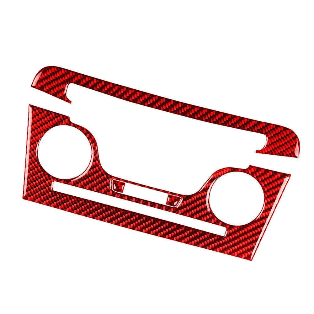 Set of 4 Interior Console CD AC Panel Cover Trim Red for Dodge Charger (2011–2014)