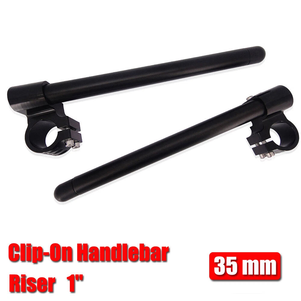 1" Raised Clip-On Handlebars Riser for Universal 35mm Fork Tubes