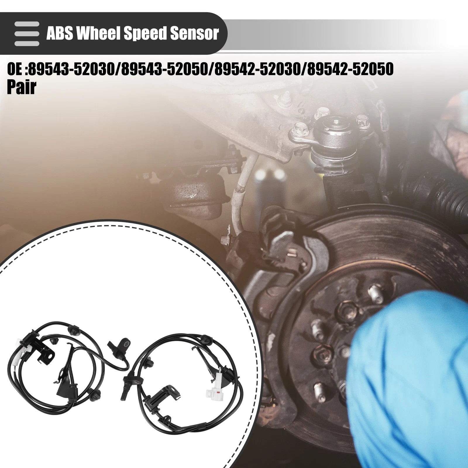 ABS Wheel Speed Sensor Pair Front Left Right for Toyota Yaris (2007–2011)