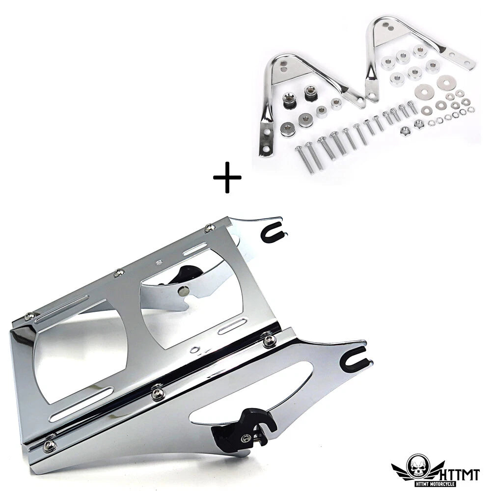 Chrome Detachable Luggage Rack Docking for Harley Touring FLHR (1997–2008)