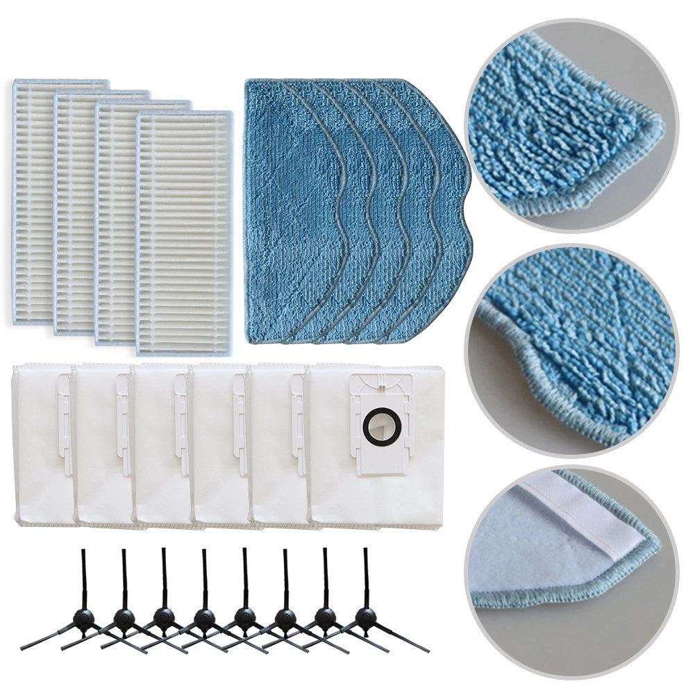 Filter Mop Cloth Dust Bag Side Brush Kit for