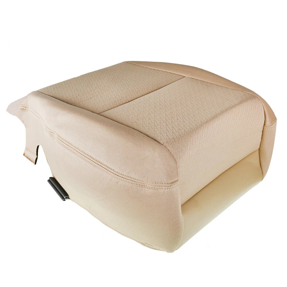 Driver Bottom Seat Cover Cloth Beige for Chevy Silverado 1500 2500 3500HD (2007–2014)