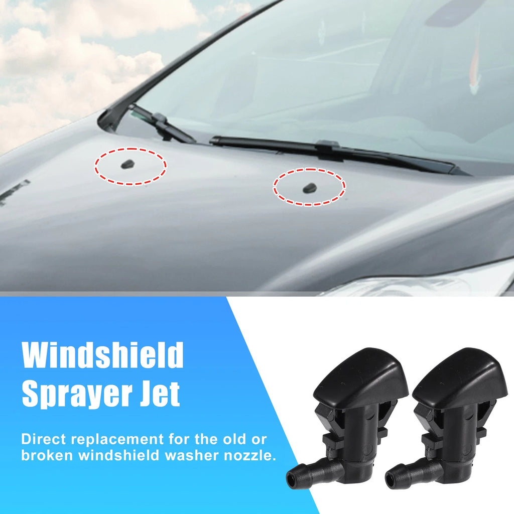 2X Front Windscreen Washer Nozzles with Gaskets for Ford