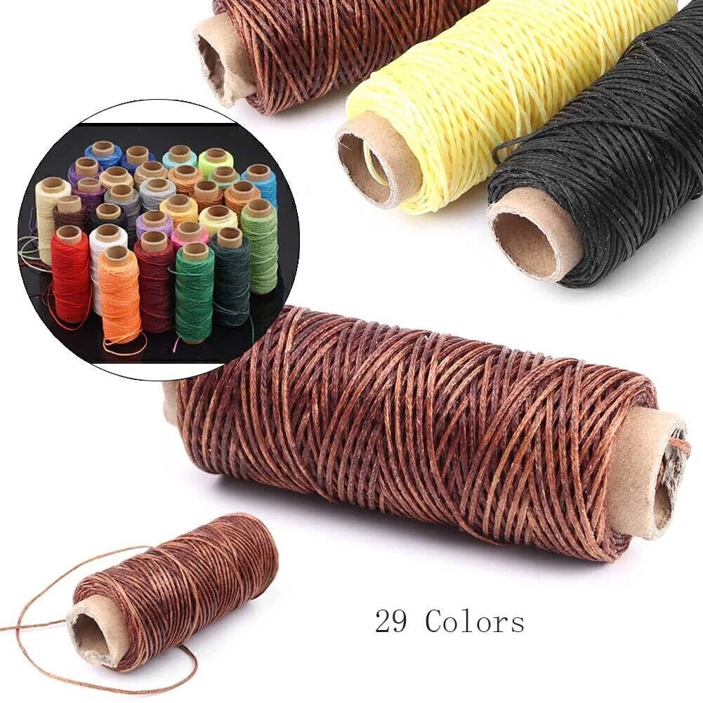 1PC 1mm Waxed Leather Sewing Thread for Crafting (50M, 150D)