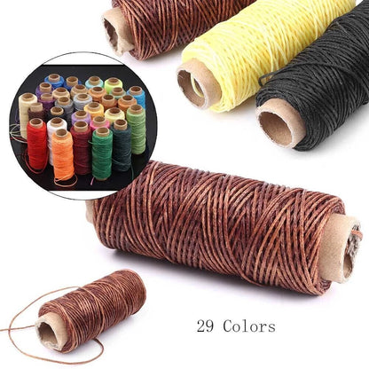 1PC 1mm Waxed Leather Sewing Thread for Crafting (50M, 150D)