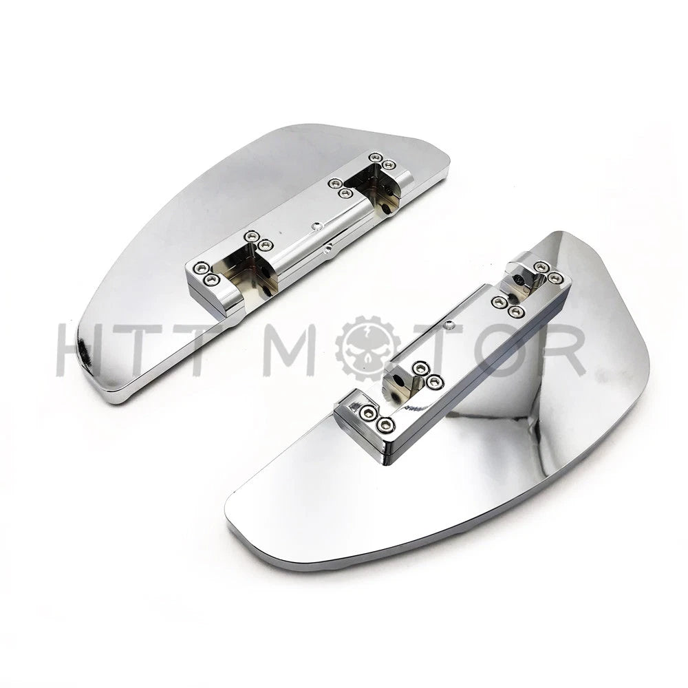 Chrome Passenger Floor Board Set for Harley Touring (1993–2018)