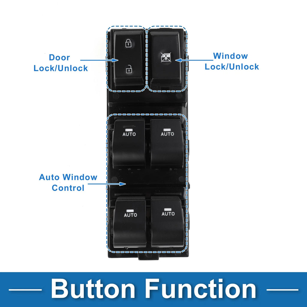 Power Window Switch Front Left Right Side for Hyundai Elantra 2017 with 4 Auto (2017–2017)