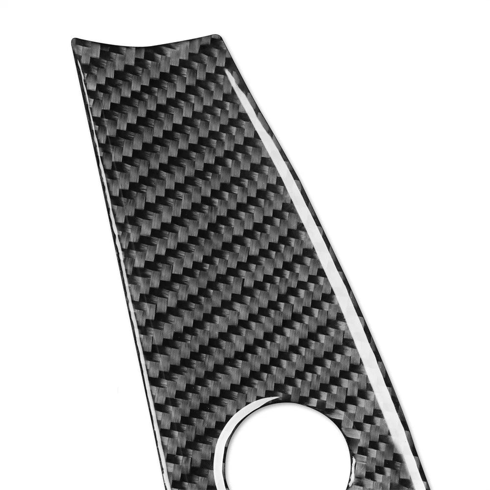 Carbon Fiber Window Lift Switch Button Trim Cover for BMW 5 Series (2004–2007)