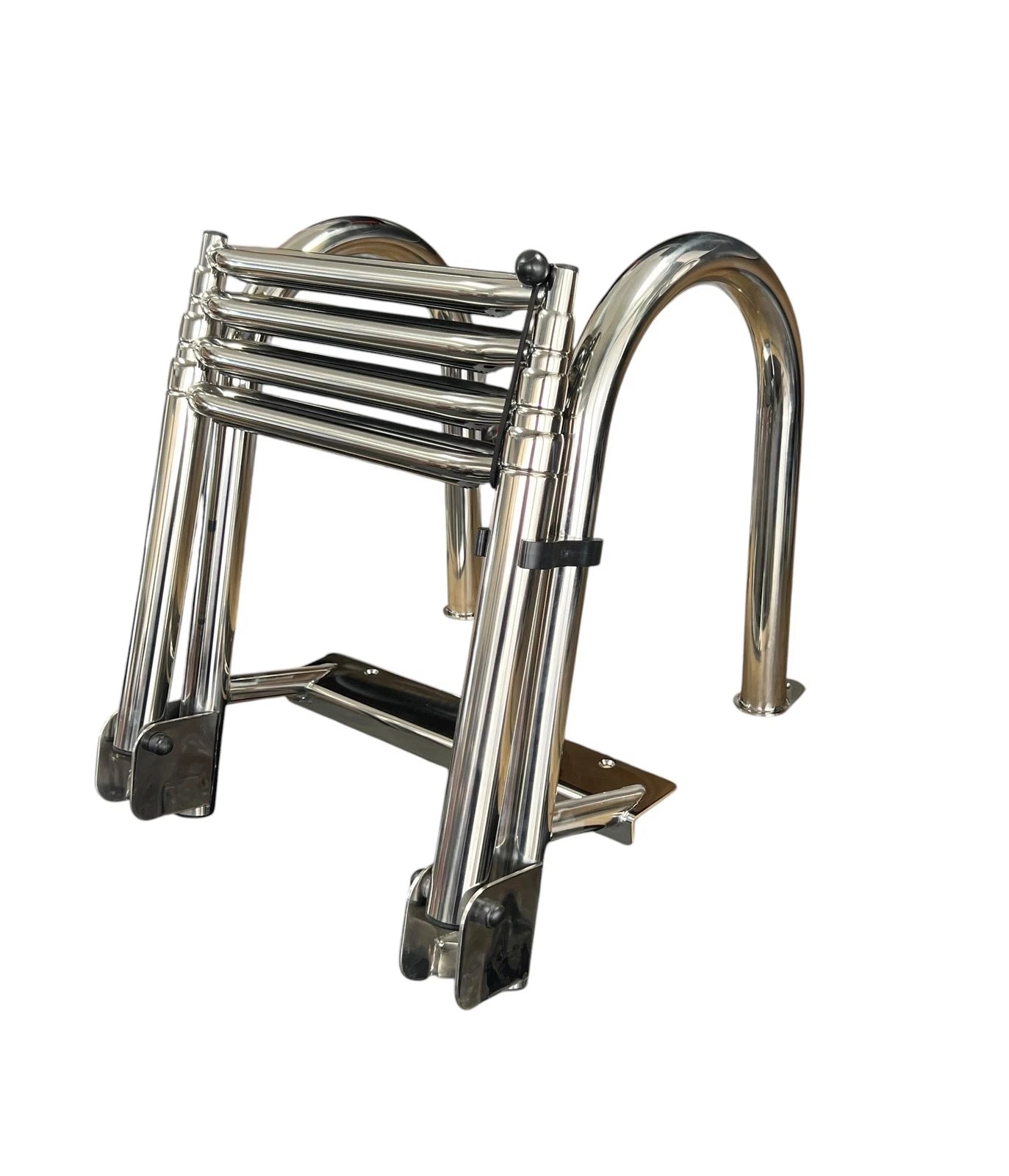 Folding 4 Step Telescoping Ladder for White Water B00351PL-WS