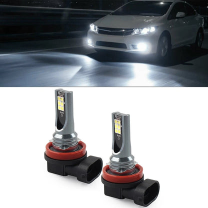 PairH11 LED Lamp Super Bright Bulbs White Light Lamp Fit Car