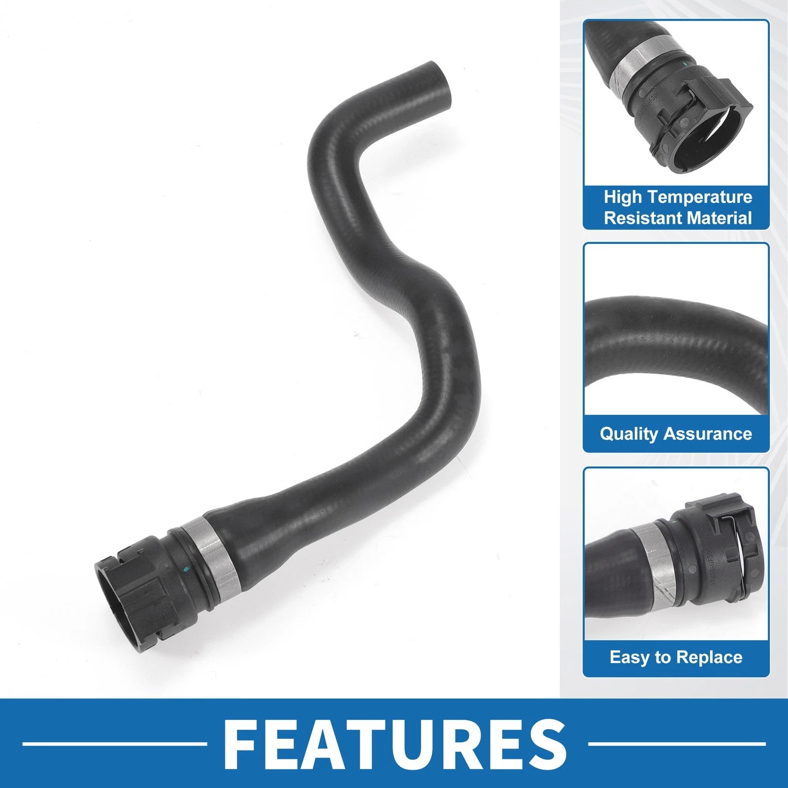 Heater Hose for BMW 3 Series Touring E46 (1999–2001) Rubber Black 1Pc