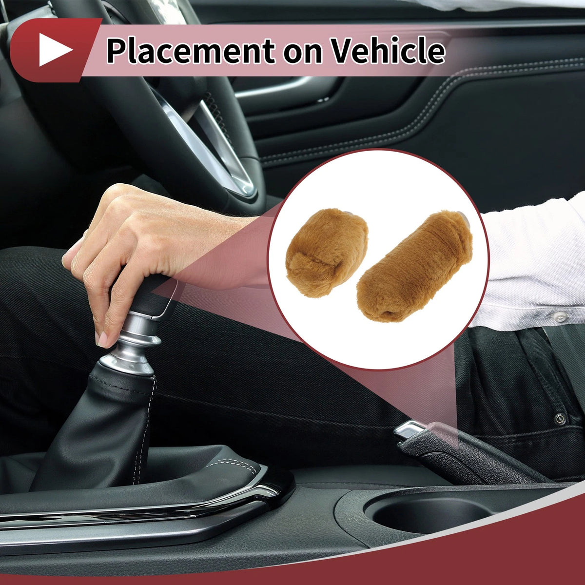 Gear Knob Protector & Handbrake Cover for - Gold Tone