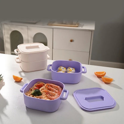 Smooth Silicone Microwave Steamer for Easy Rinse and Compact Storage