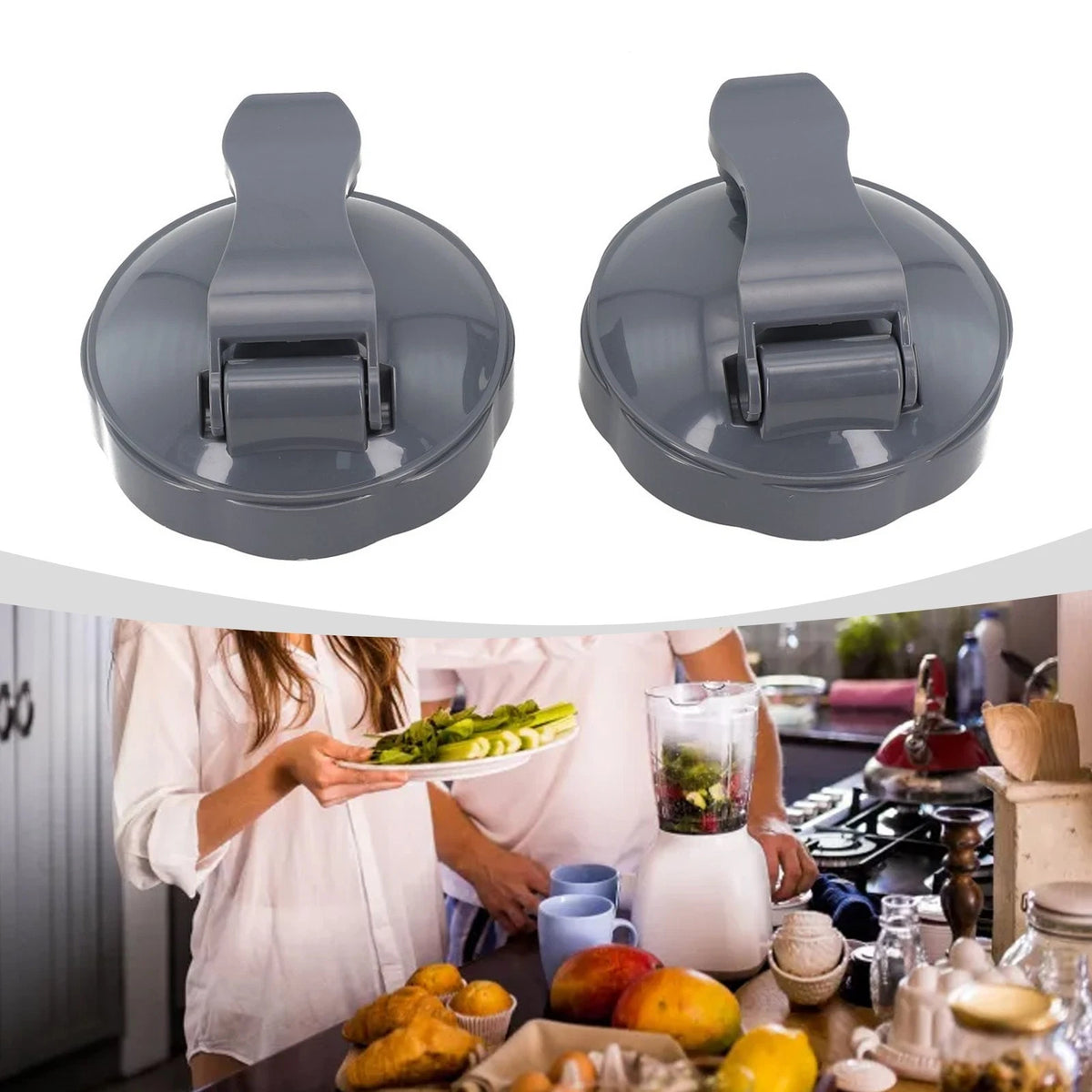 Set of 4 Cup Lids for 18/24/32 Oz Cups - Black
