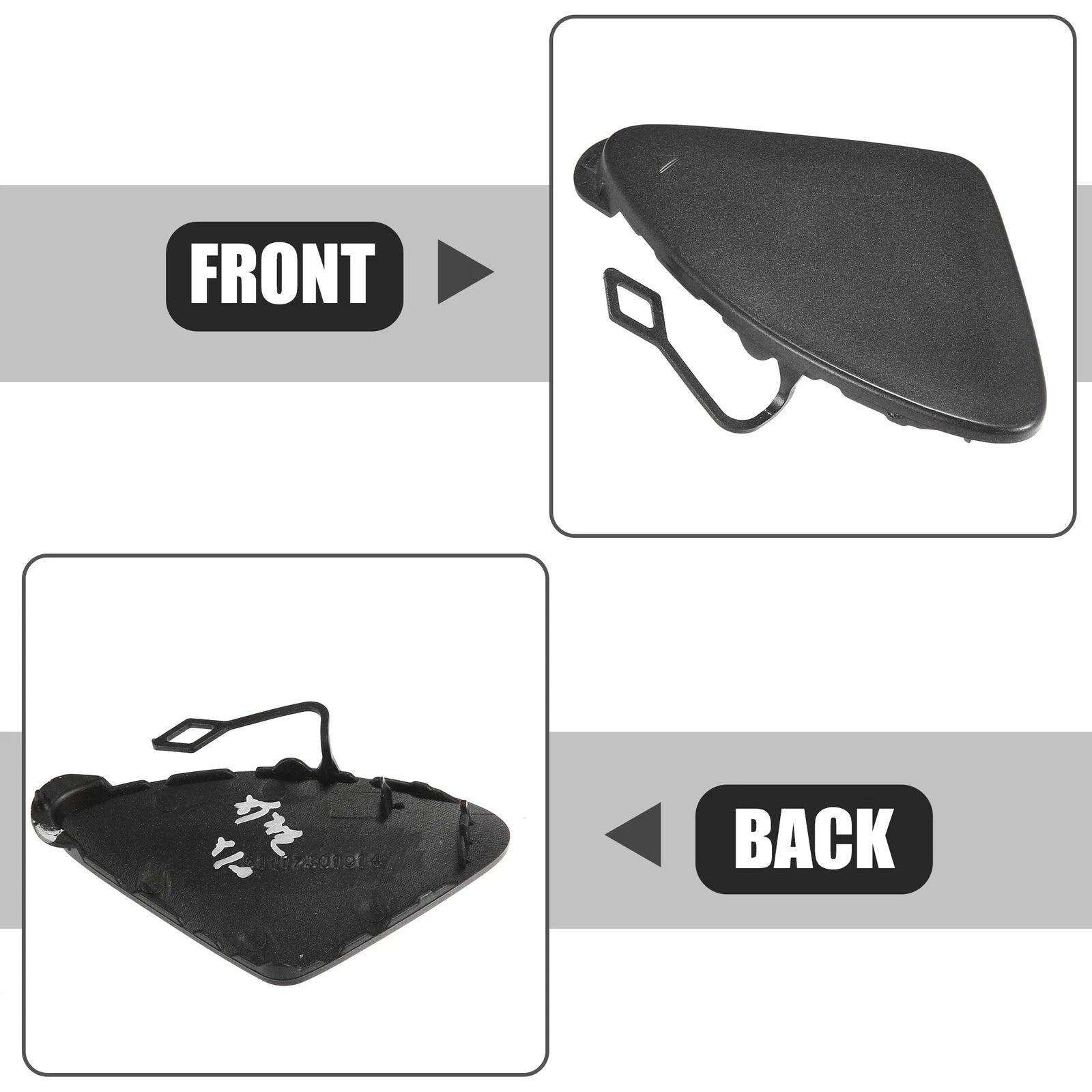 Tow Eye Hook Cover Cap for BMW 320i (2012–2015) Gray