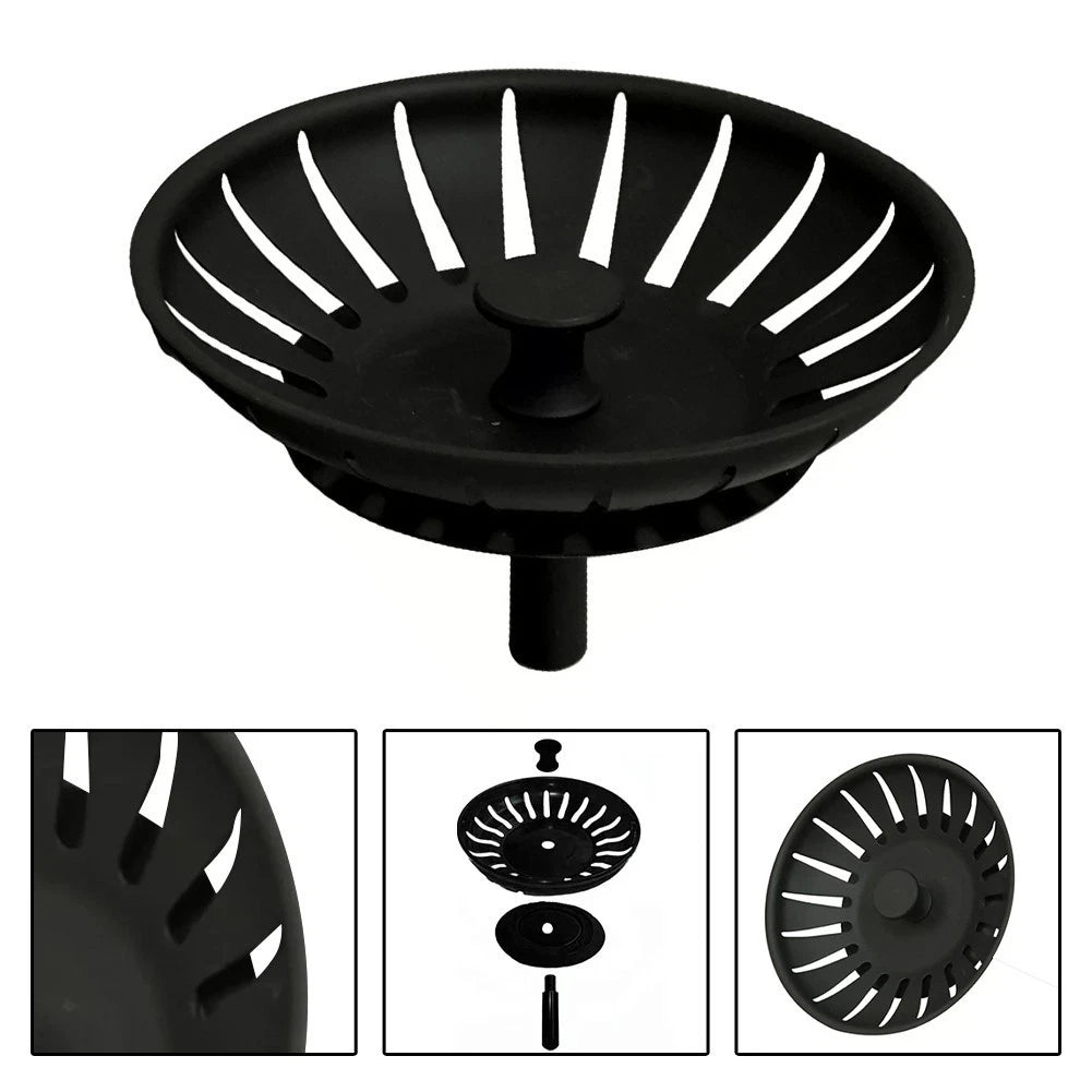 Black Basin Strain Drainer for Most Sinks