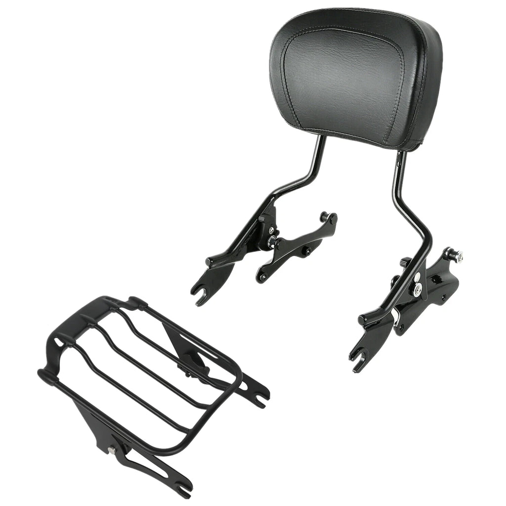 Sissy Bar Backrest Luggage Rack Docking Kit for Harley Touring (2014–2025)