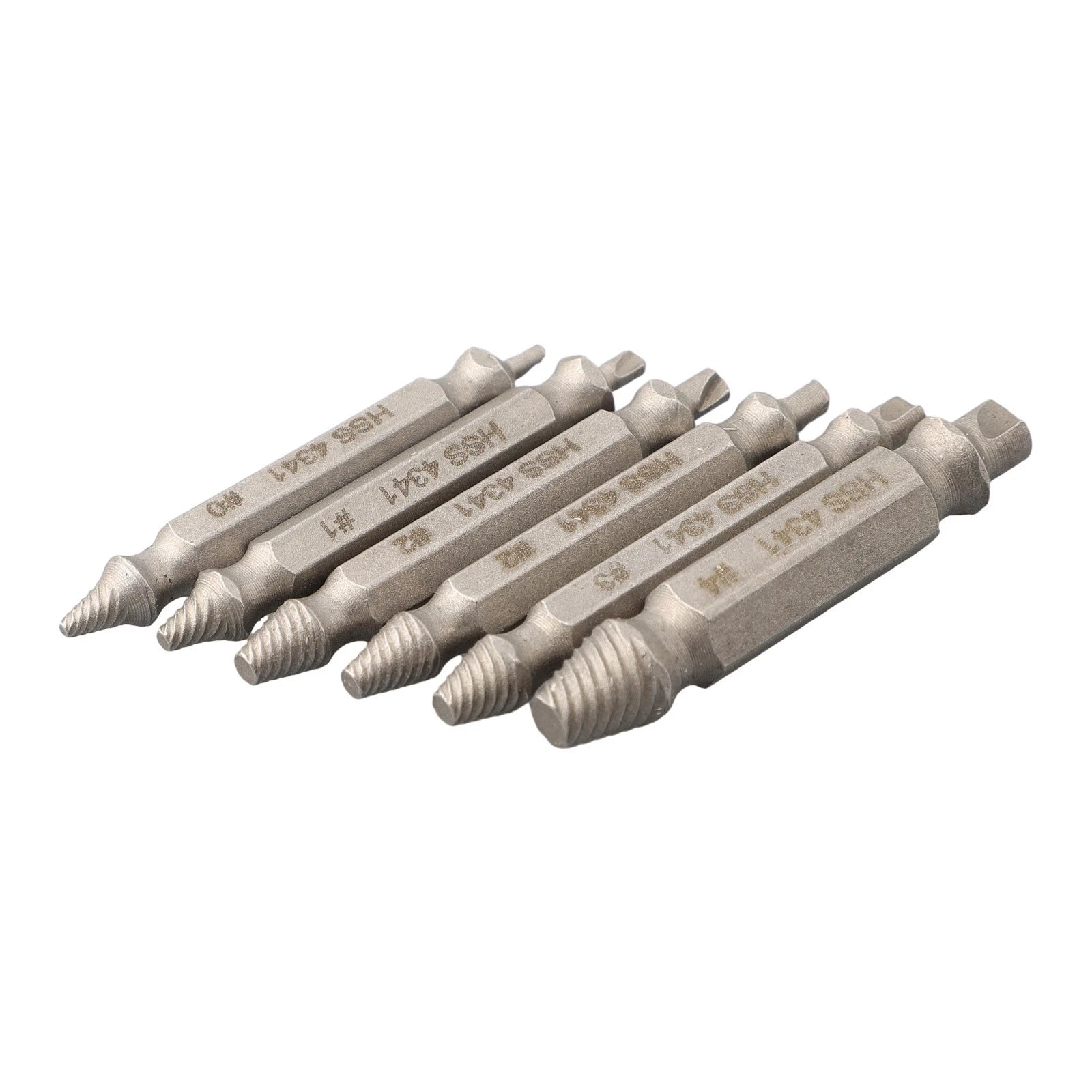 6X Screw Extractor Drill Bits for Broken Bolts and Studs Remover