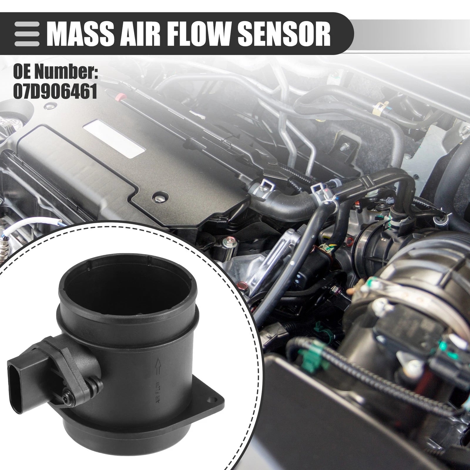 Air Flow Sensor Meter Replacement for Volkswagen Audi A3 (2006–2009)