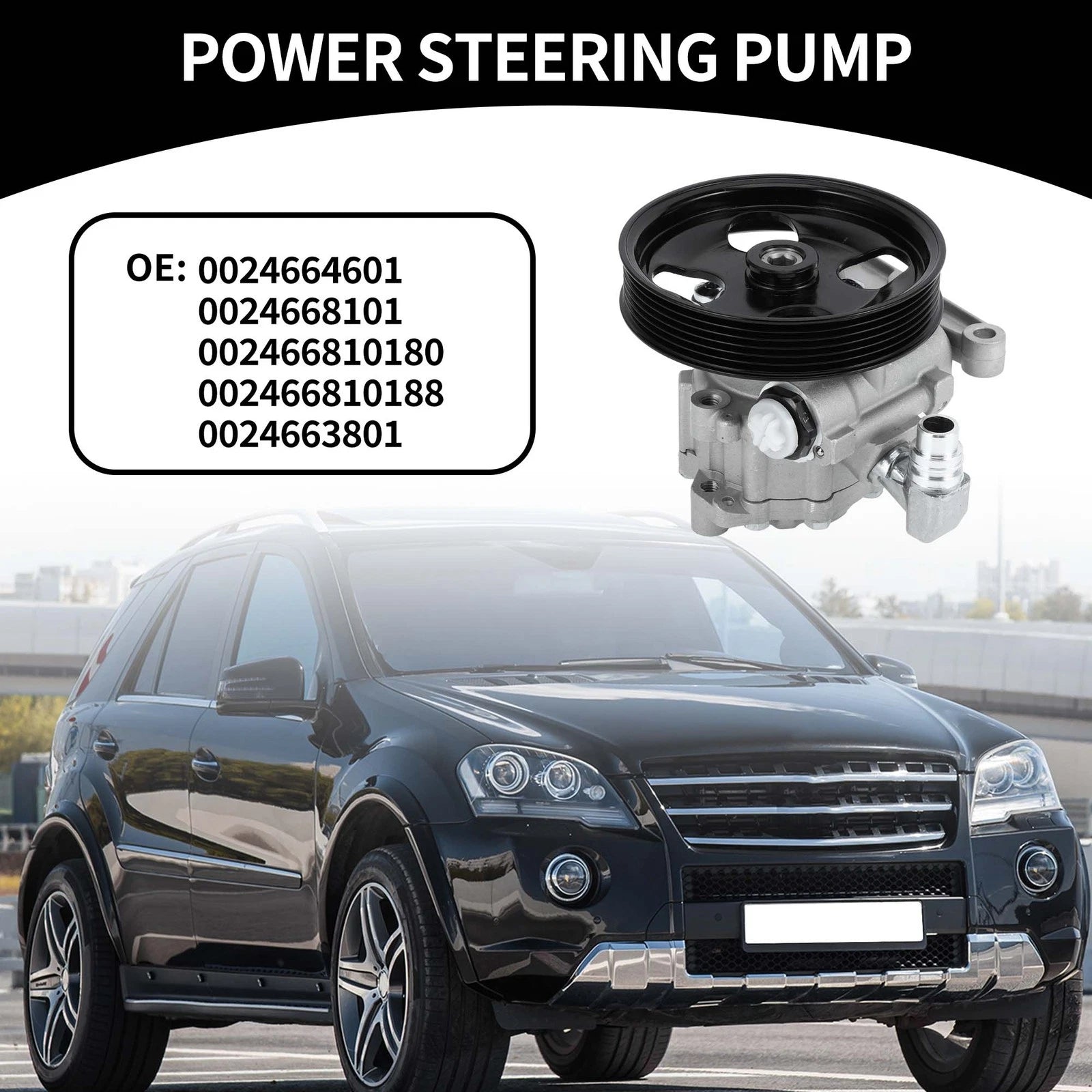 Power Steering Pump with Pulley for Mercedes-Benz ML320 (1998–2004)