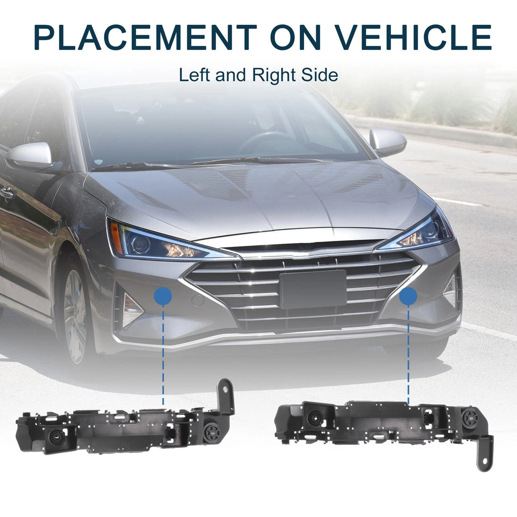 Front Bumper Retainer Bracket Pair Replacement for Honda HR-V (2016–2022)