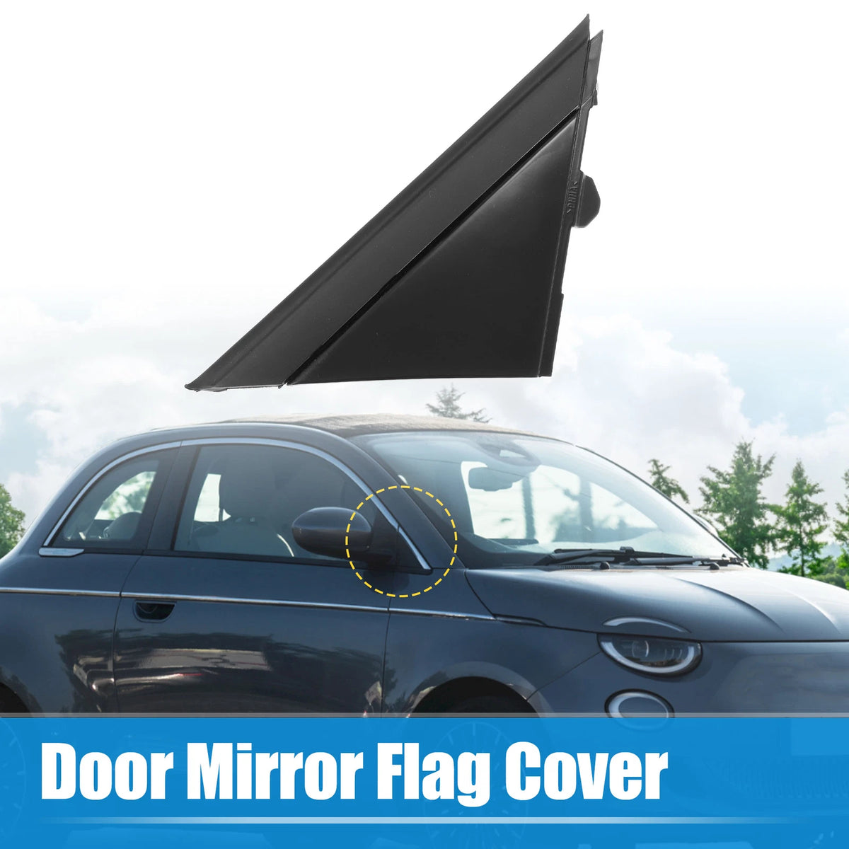 Right Side Mirror Flag Triangle Cover 1SD00KX7AA for Fiat