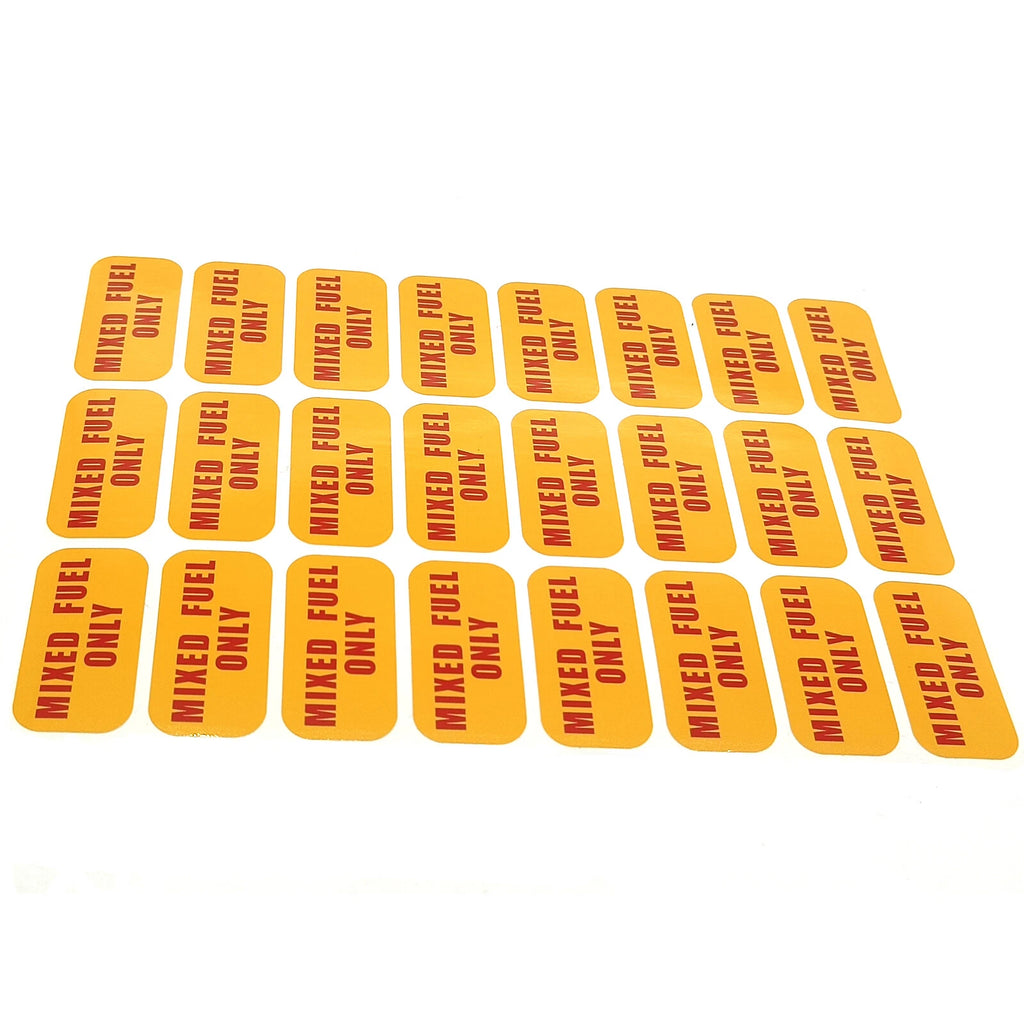 24 Mixed Fuel Only Vinyl Decals Stickers Labels