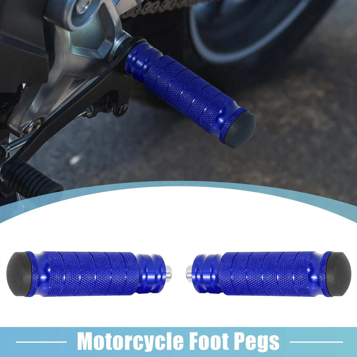 Rearset Footpegs 6mm Aluminum Pair for Motorcycle (2000–2026)