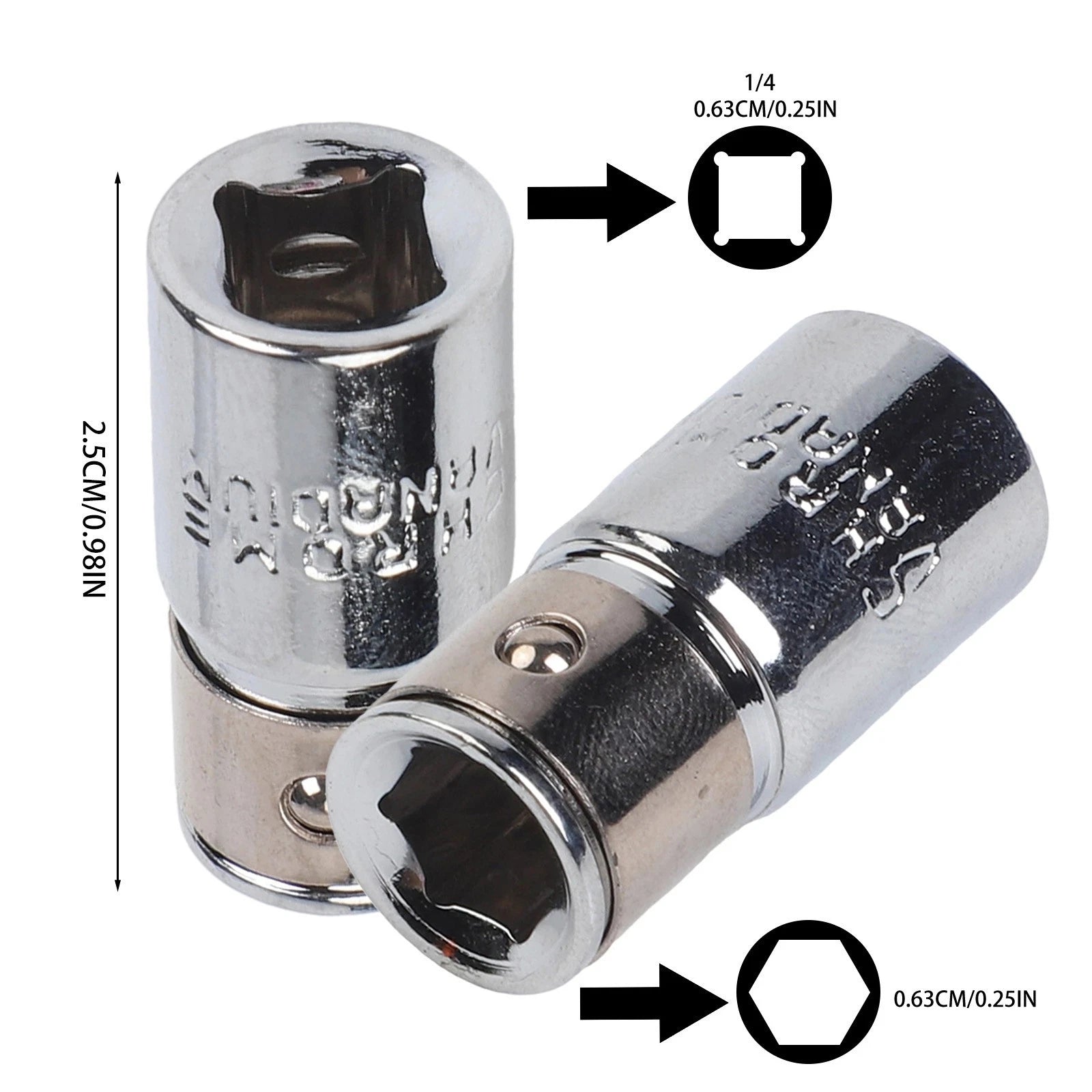 2X Socket Converter Adapter for Power Tools 1/4"