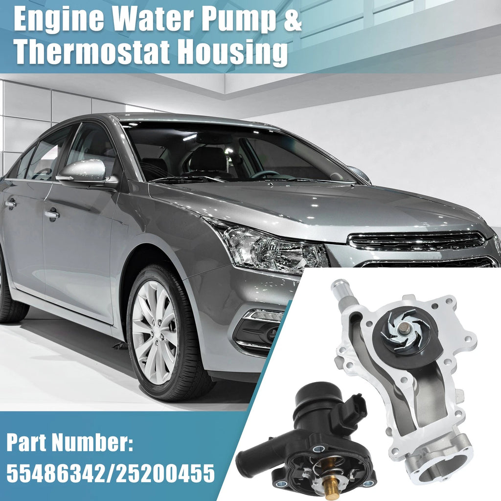 Engine Water Pump Thermostat Housing Replacement for Chevy Cruze Sonic (2011–2019)