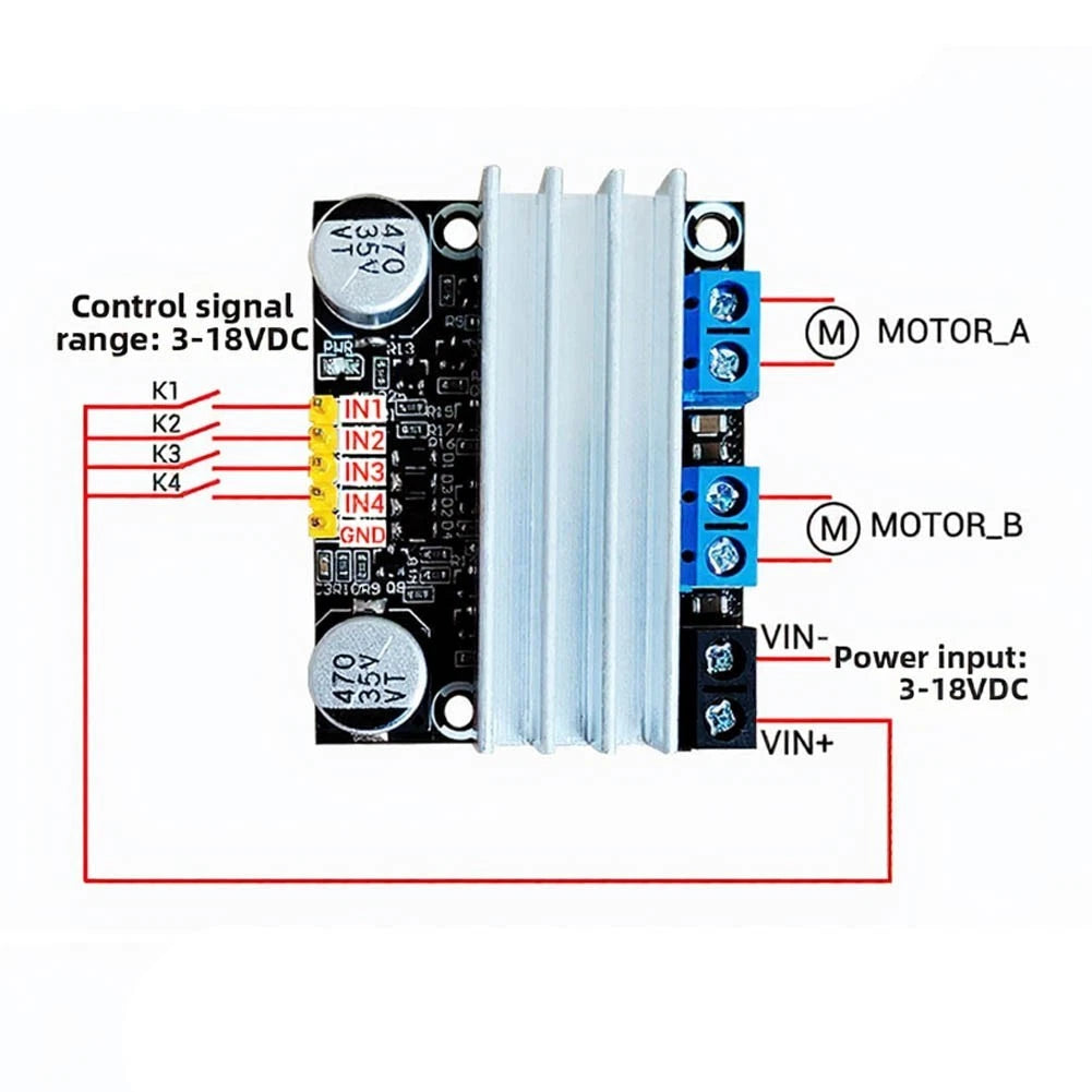 DC Motor Driver 10A for 4 Wire Bipolar Stepper Motor