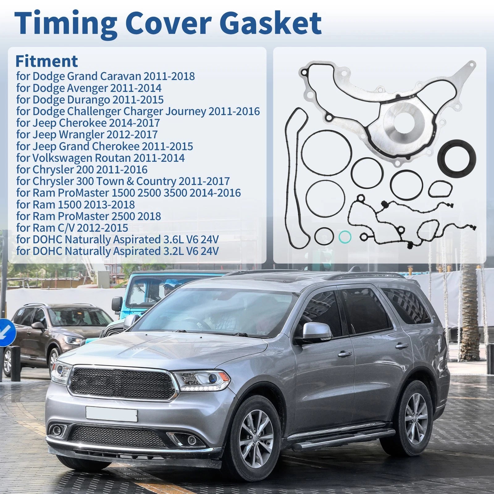 Timing Cover Gasket Set for Dodge Grand Caravan (2011–2018) Replacement