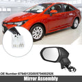 Left Side Exterior Door Mirror Assembly Replacement for Toyota Corolla (2020–2024)