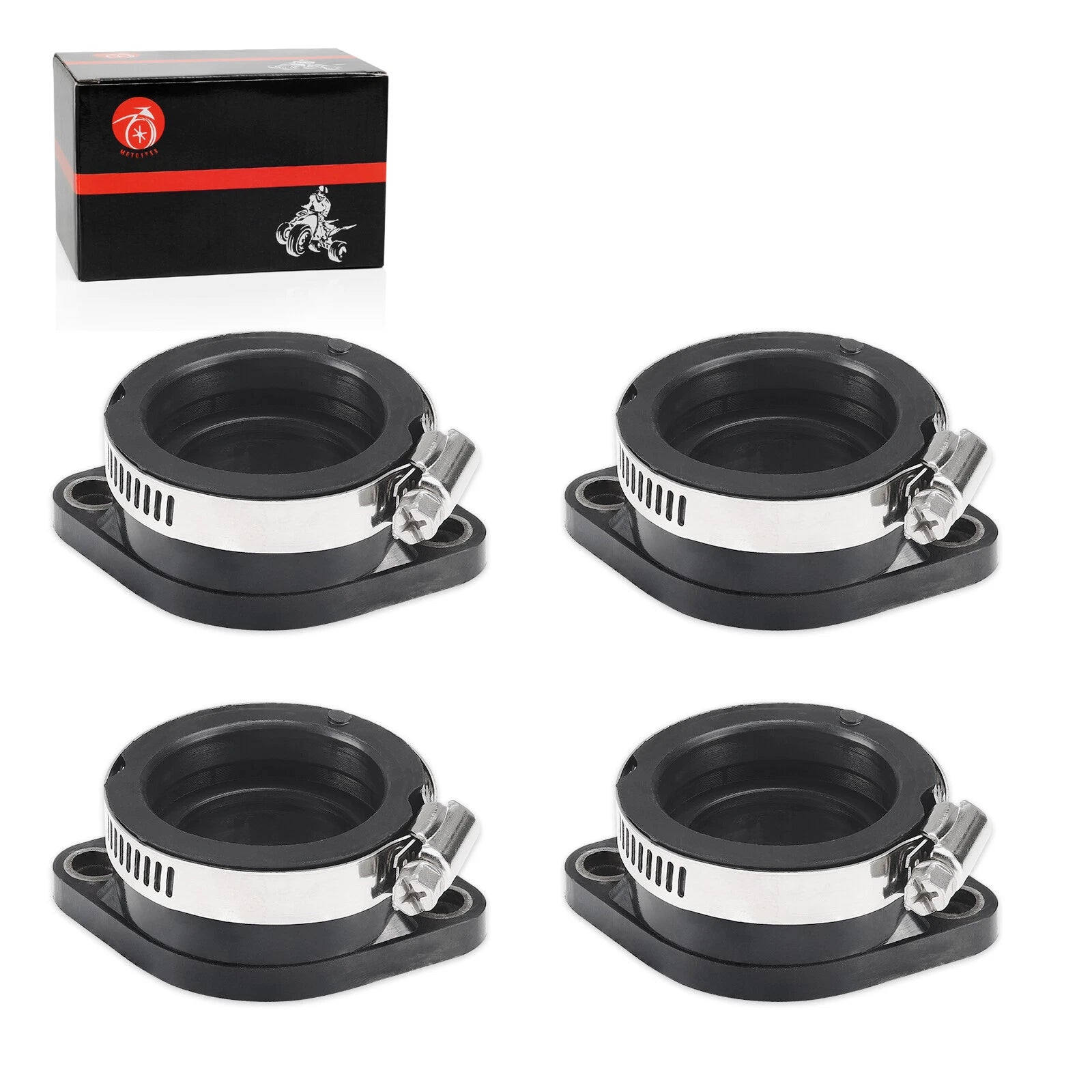 Set of 4 Intake Manifold Boots for Kawasaki KZ1000 (1981–1983) 16065-1135