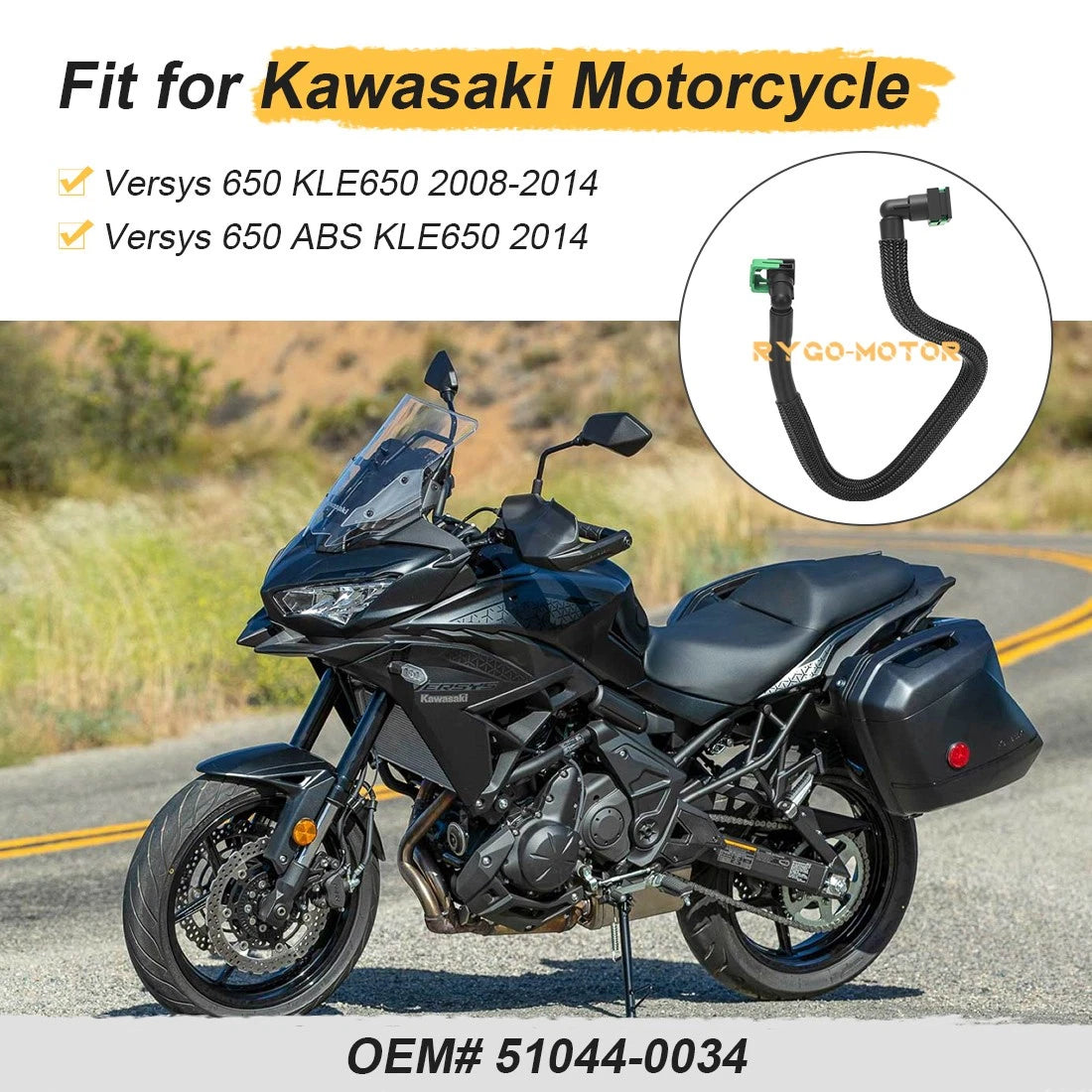 Fuel Hose for Kawasaki Versys 650 ABS KLE650 (2014) #51044-0034