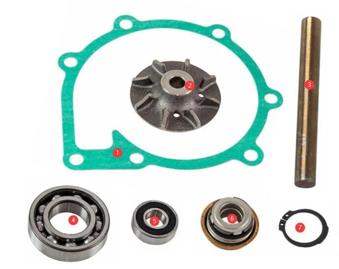 Circulation Pump Repair Kit for Volvo Penta AD41 AQAD40 AQAD41 D41 (Replaces 876794)