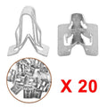20 Silver Retainer Clips for Auto Dash Wires and Cables