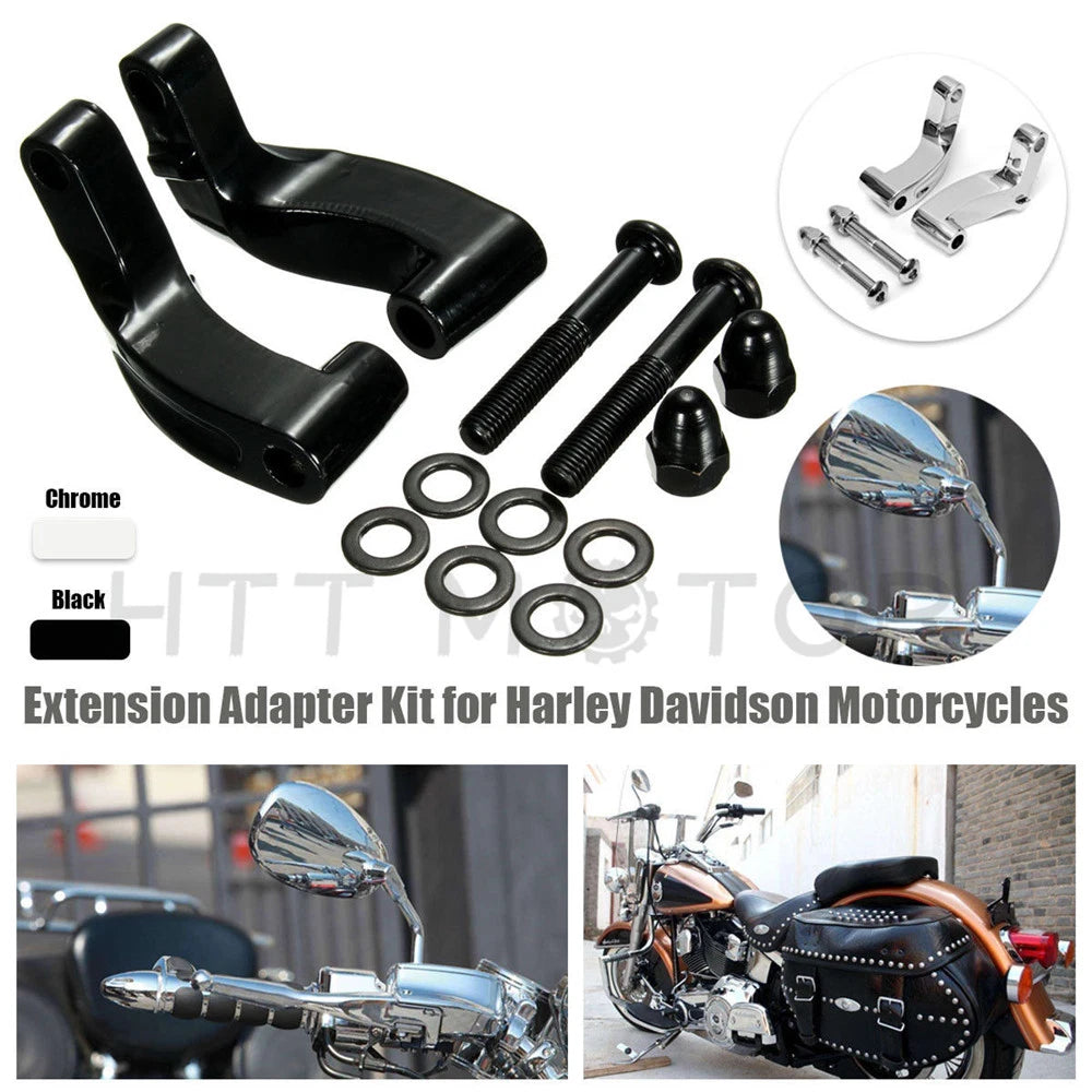 Mirror Relocation Extension Adapter for Harley Davidson Motorcycle (US)