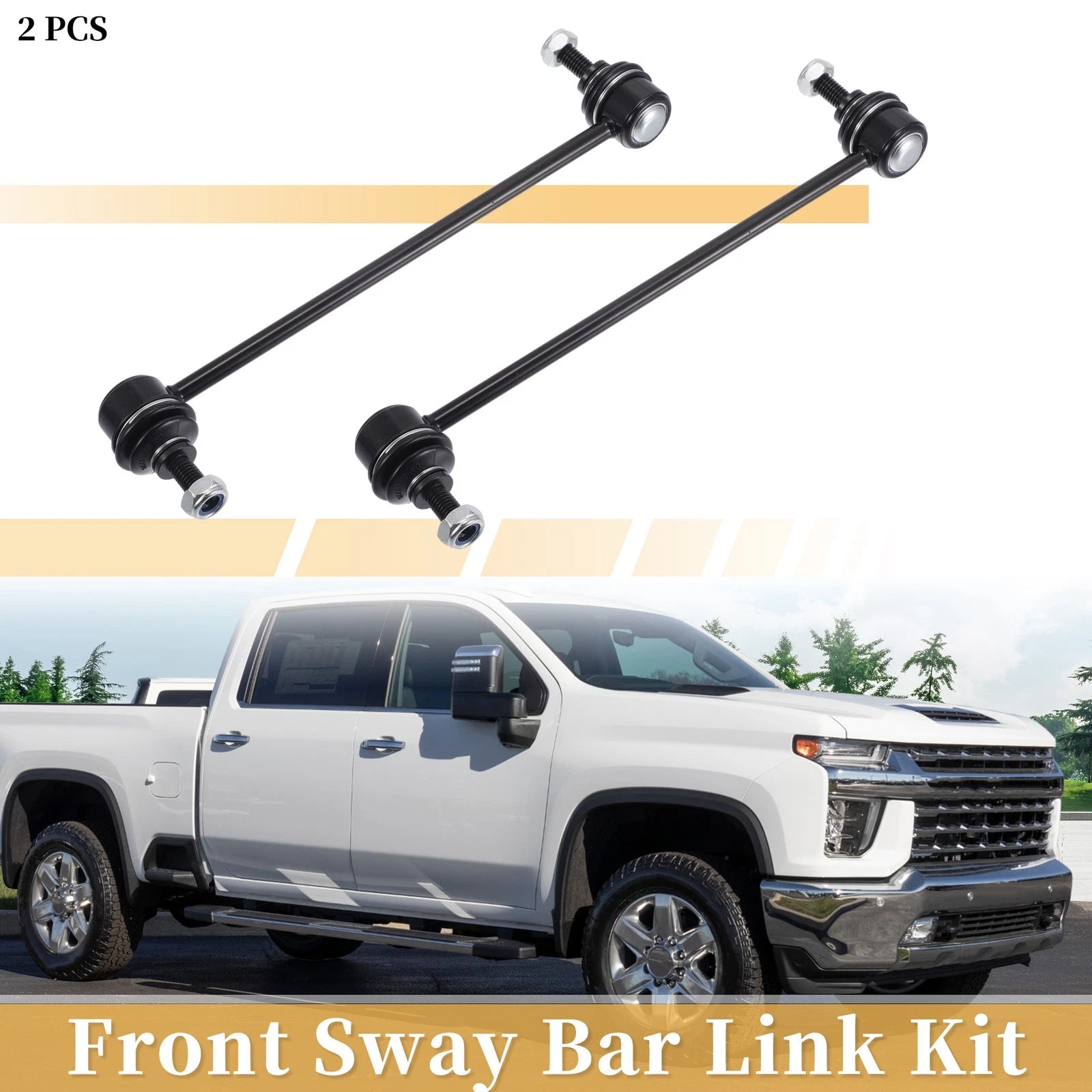 2pc Front Stabilizer Sway Bar Link Replacement for Chevrolet Aveo (2004–2011)