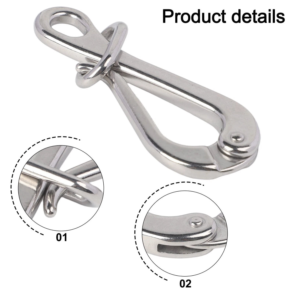 100mm Pelican Hook for Quick Release Marine Stainless Steel