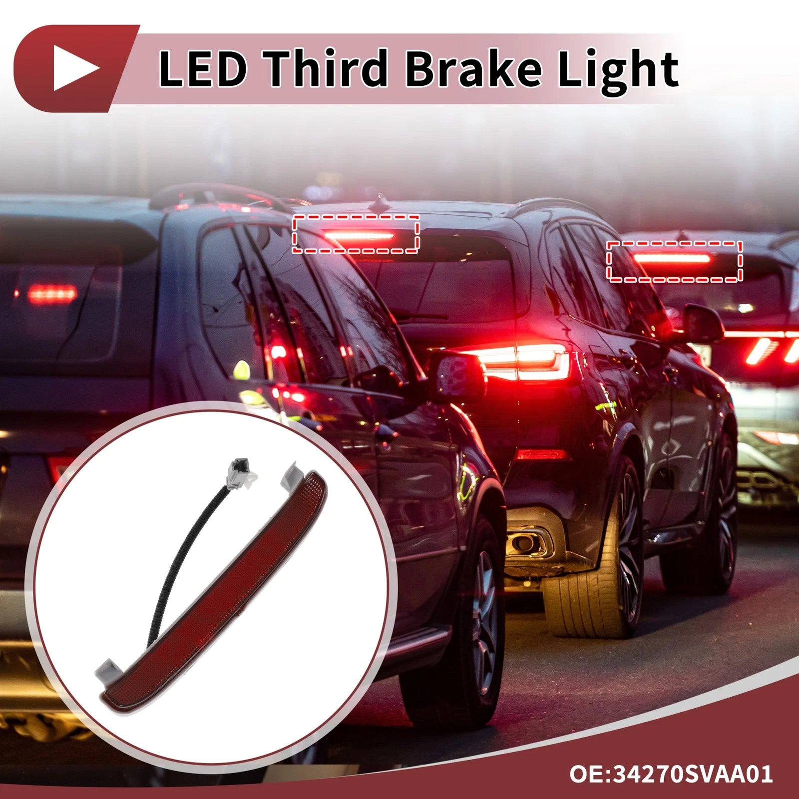 Third Brake Light LED Replacement for Honda Civic EX Coupe (2012–2015)
