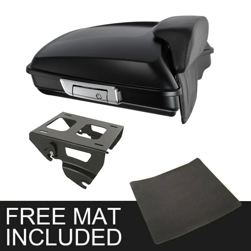 Matte Black Razor Trunk Backrest Pad for Harley Touring (2014–2026)