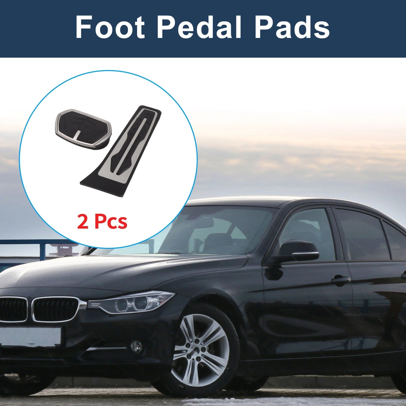 Foot Accelerator Pedal Covers Replacement Set for BMW X1 (F48) 2016-2022