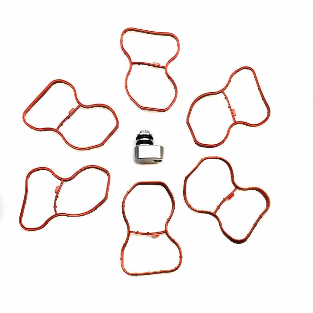 Intake Swirl Flap Plug Set with Manifold Gaskets for BMW X5 X6 (2007–2013)