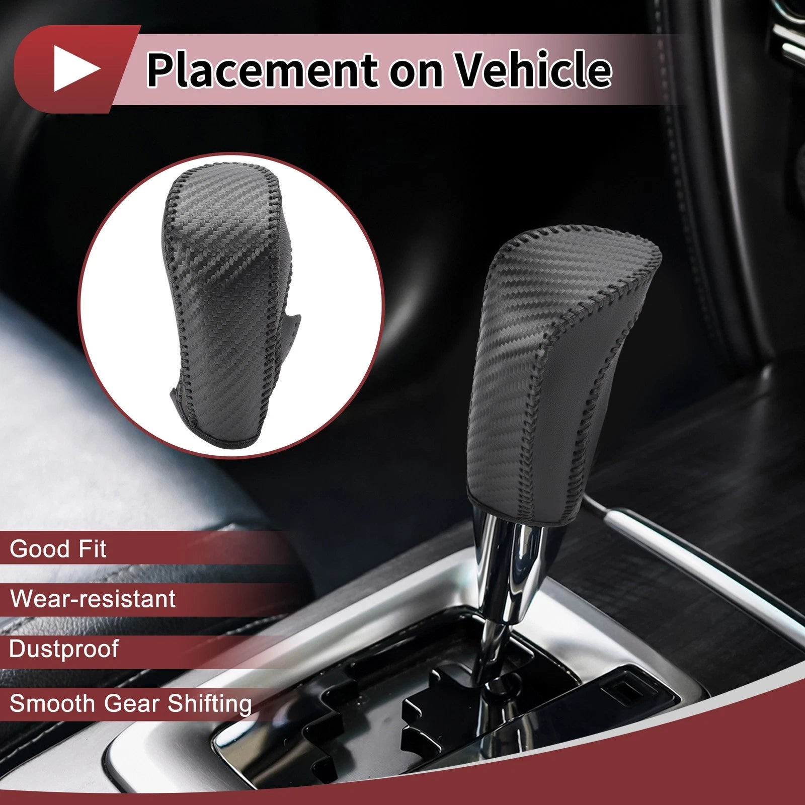 Gear Shift Knob Cover Replacement for Ford Fiesta (2009–2012)