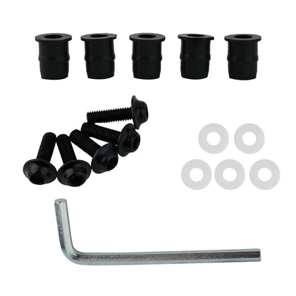 Screw Kit for Windshield Accessory (CNC Bolt, Aluminum, Black)