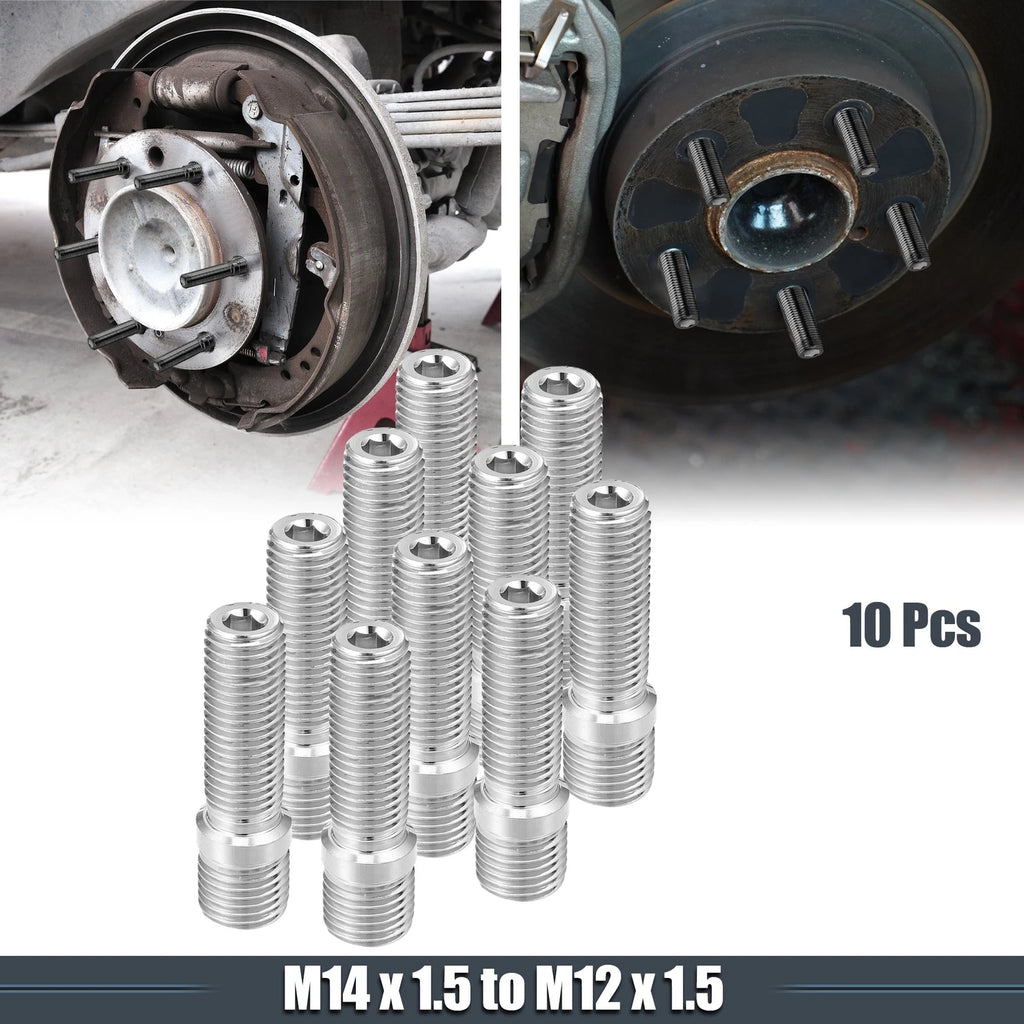 10 Lug Wheel Studs M14x1.5 to M12x1.5 50mm Replacement for Audi (2005–2015)
