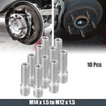 10 Lug Wheel Studs M14x1.5 to M12x1.5 50mm Replacement for Audi (2005–2015)