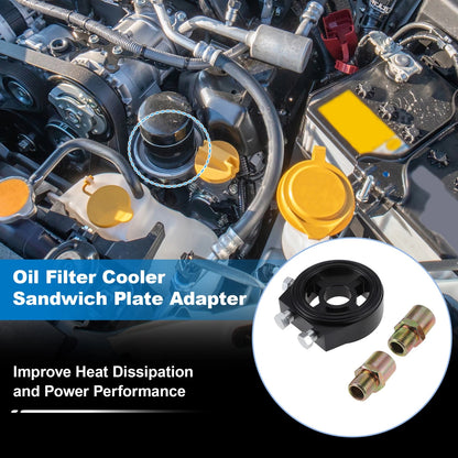 Oil Cooler Sandwich Plate Adapter Set for M20x1.5 & 3/4-16