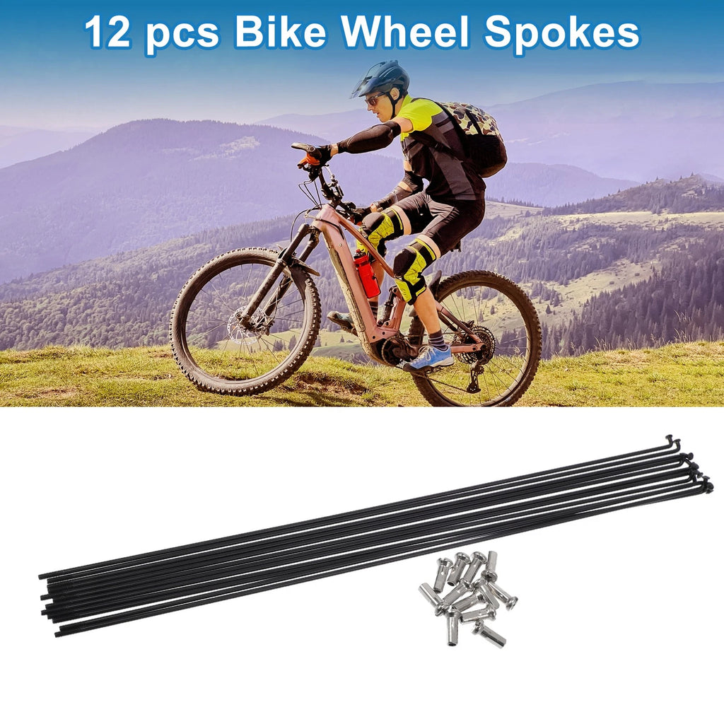 Bicycle Spokes Nipple Set 304 Stainless Steel 14G 285mm for Universal